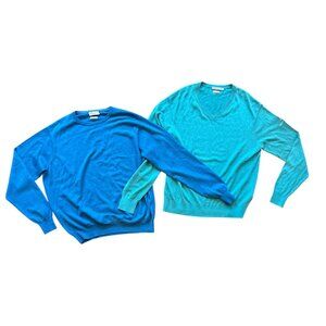 Men's Peter Millar Soft Blue Green Sweaters